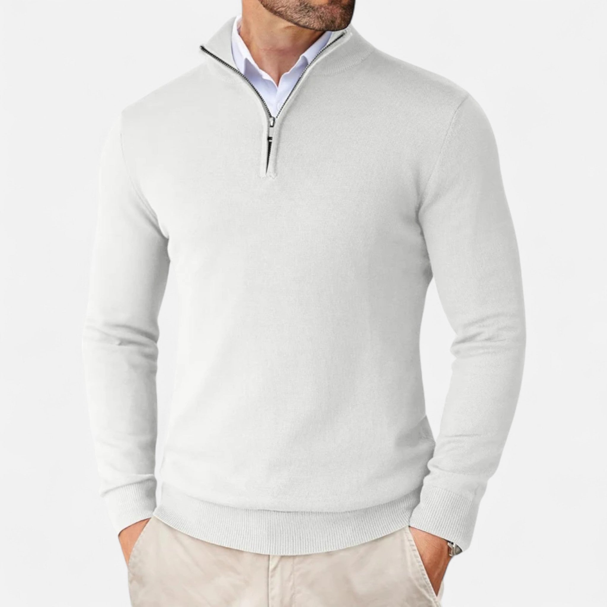 Volarno | Men’s Slim-Fit Sweater Quarter-Zip